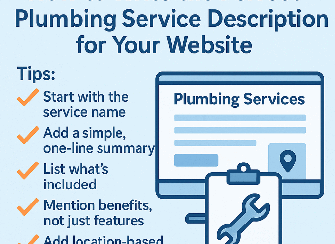 How to Write the Perfect Plumbing Service Description for Your Website